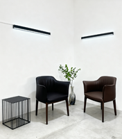 Moderner PU-Leder Esszimmerstuhl mit Holzbeinen für Hotels, Restaurants, Lounges, Wohnzimmer und Wohnmöbel