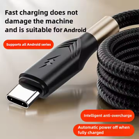 Cable de Datos USB Tipo-C Multifuncional de Alta Calidad de 1M, con Malla de Protección y Conductor Metálico para Carga Rápida de Teléfonos Móviles y Computadoras