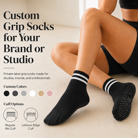 Chaussettes de yoga pour femmes de haute qualité avec grip antidérapant, chaussettes de Pilates personnalisées, chaussettes de yoga et Pilates à grip pour la remise en forme en intérieur