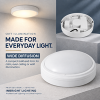 Plafonnier LED 30W IP65 avec détecteur de mouvement, montage en saillie pour couloir et balcon