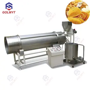 Snack macchina aromatizzata a polvere secca attrezzatura per condimento puff snack rivestimento tamburo roll macchine per la lavorazione del sapore