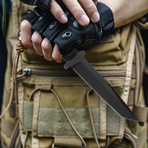 มีดยุทธวิธีคุณภาพสูงปรับแต่งได้ ใบมีดเหล็กกล้าไร้สนิม ด้ามจับแบบ K สำหรับมีดต่อสู้  OEM DIY ด้ามมีด - Product Image 4