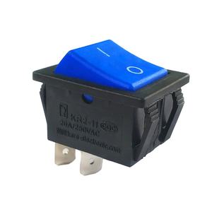 SINETONG KR2-11 Blue Square Head <b>Rocker</b> <b>Switch</b> <b>12V</b> 24V DC 4 Pin 30A 250VAC Power Botton <b>Switches</b> - Product Image 1