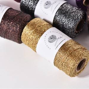 Fil d'or de 1 mm, fil d'or tissé à la main, corde décorative de Noël, fil pour emballage cadeau - Product Image 3