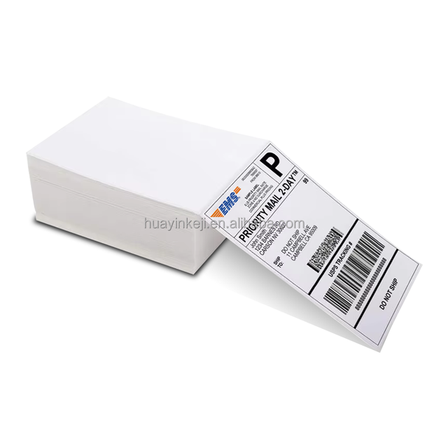 Factory Wholesale Direct Thermal A6 Paper Shipping Label Roll 4x6 Waterproof Thermal Sticker Grocery Custom Label
