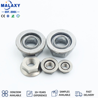 Écrou autobloquant industriel MALAXY, anti-desserrage, en acier au carbone zingué, norme DIN, fabrication OEM ODM