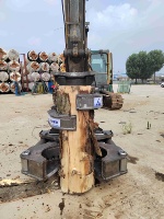 Excavatrice utilisée coupe-arbre avec grappin, cisaillement d'arbre à deux fonctions et outils de l'industrie forestière pour PC200 PC210 PC220