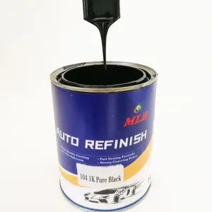 1K Base Coat 104 1K preto puro 4L Pintura Do Carro automotivo pintura do carro repintura