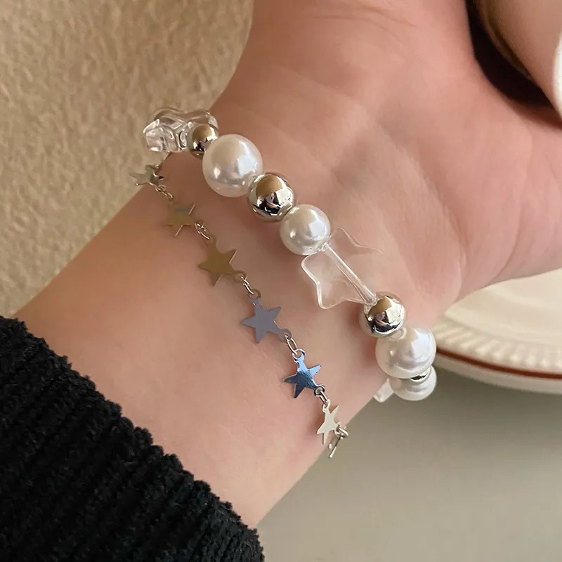 ブレスレット　y2k Y2K Crystal Beads Bracelet - Trendy Vintage Aesthetic