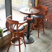 Tables de bar modernes en bois Foshan ensemble de chaises pour manger restauration rapide café lait thé cantine école salon utilisation