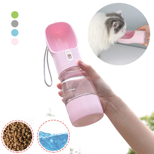 Distributeur d'eau portable pour chien 2 en 1, gamelle pour nourriture et eau pour animaux de compagnie, pour promenades et randonnées en plein air, pour petits chiens et chats - Product Image 1