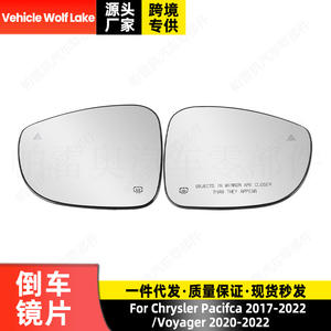 Cristal de Espejo Lateral Izquierdo y Derecho para Chrysler Pacifica Voyager 2017-22, Repuesto Plateado de ABS, Piezas de Espejo Retrovisor - Product Image 2