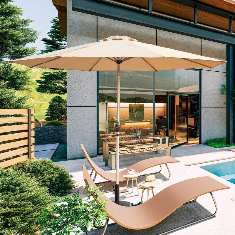 Outdoor Table Umbrella With 8 Ribs