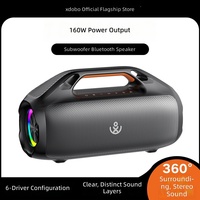 160W Hochleistungs-Tragbarer Handlautsprecher für 5.3 Lautsprecher 6-Treiber 360° Surround Sound RGB-Beleuchtung Starker Bass Wasserdicht