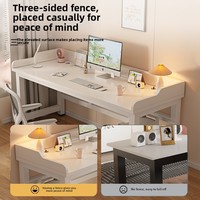 Bureau d'ordinateur à double panneau en bois simple et moderne pour la maison/les études et le bureau/les jeux pour les étudiants
