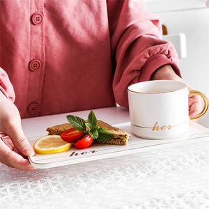 แก้วมัคเซรามิกสีขาว,แก้วกาแฟเซรามิกและจานรองสินค้ามาใหม่ตามสั่งสำหรับใช้ในบ้าน - Product Image 4