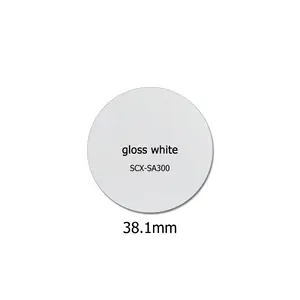 Диск 38,1 мм, глянцевые белые сублимационные алюминиевые диски, заготовки для термопечати, круглые алюминиевые пластины с белым покрытием