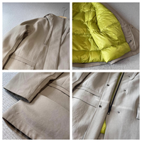 Veste d'hiver luxueuse en tissu toile à capuche pour homme et femme assortie, garnissage 95% duvet d'oie, qualité supérieure