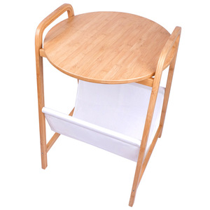 Japanese-style bamboo <b>side</b> <b>table</b>, creative living room, minimalist sofa, <b>small</b> <b>side</b> <b>table</b>, bedroom round <b>table</b> <b>with</b> <b>storage</b> - Product Image 2