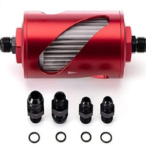 Filtro de Combustible Universal Azul de 76 mm con Adaptador 6AN 8AN 10AN para Gasolina E85 - Product Image 3