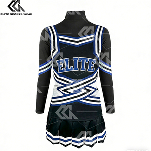 Costume de pom-pom girl personnalisé pour filles, jeunes et femmes, manches longues, tissu extensible, <span class=keywords><strong>uniforme</strong></span> de cheerleading - Product Image 3