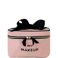 Qetesh Lot de 4 sacs de maquillage rose glamour de voyage avec logo personnalisé Organiser Lingerie Maquillage Tech Pink Blush pour les filles