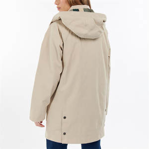 Classical Plain Custom Design Funnel Neck Detachable Hood Trench <strong>Coats</strong> Jacket Versatile Hand <strong>Warmer</strong> Pockets Women's <strong>Coat</strong> - Product Image 5
