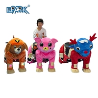 Trottinette Électrique en Forme d'Animal en Peluche, Voiture Jouet à Conduire en Forme d'Animal, Jeu à Monnayeur à Roues en Forme d'Animal