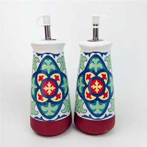 Tableware Set <strong>Ceramic</strong> Decal Olive <strong>Oil</strong> Vinegar <strong>Dispenser</strong> - Product Image 1