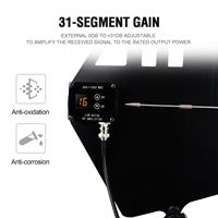 Gooermi TF2016 Répartiteur d'antenne UHF 16 canaux avec amplificateur actif, unité de rack métallique 400-950 MHz pour sonorisation en direct