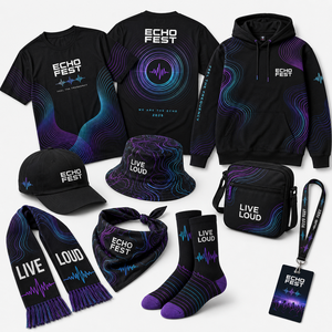 Paquete de Artículos de Apoyo al Espíritu Escolar con Camiseta, Bufanda, Bandera, Pulsera y Botella para Día Deportivo, Actividad de Club, Set de Artículos Promocionales - Product Image 1