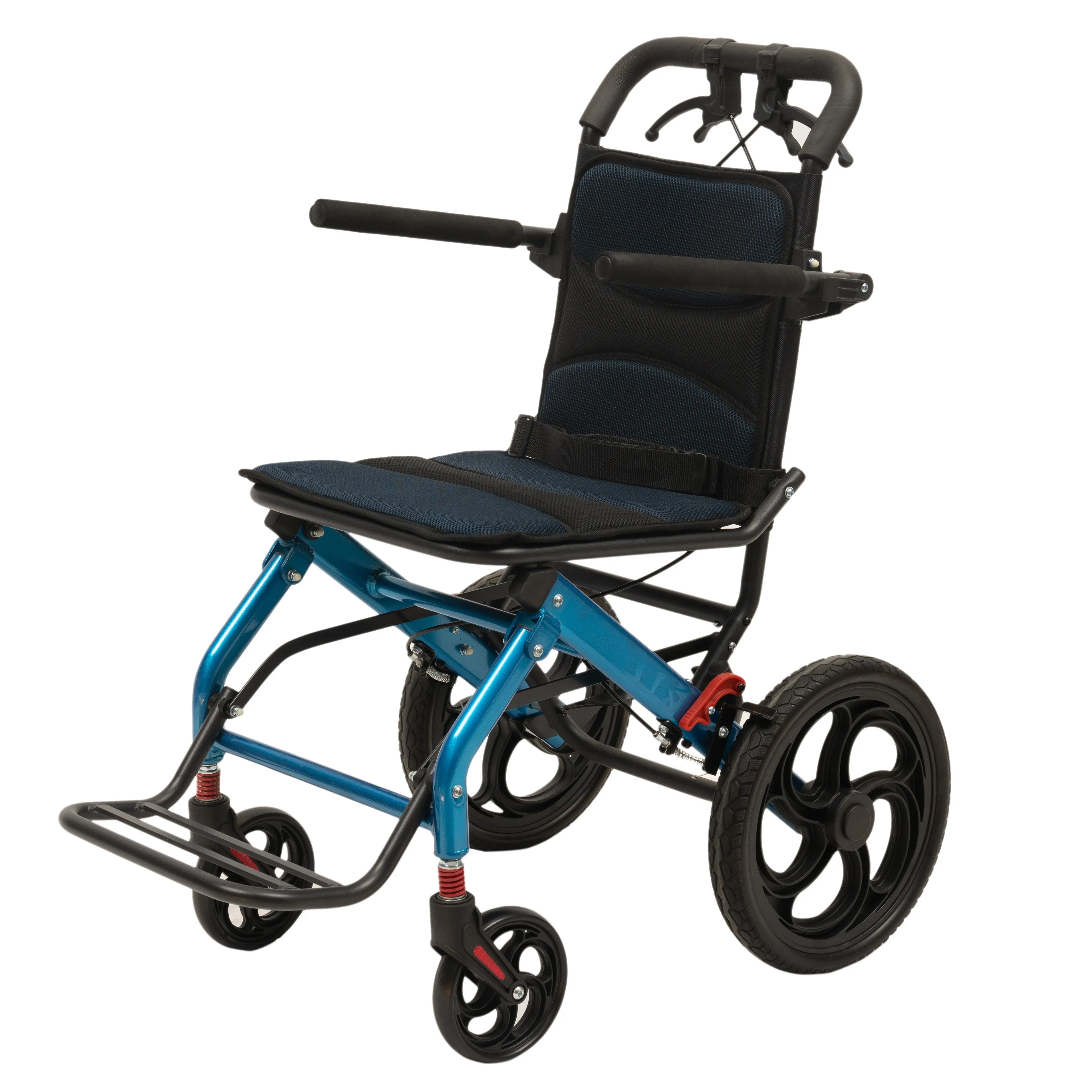 Silla de Ruedas portátil ligera para niños, plegable, con bloqueo automático, con freno, Manual, para uso en exteriores