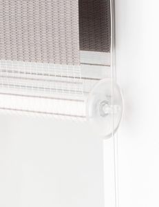<span class=keywords><strong>Double</strong></span> store à rouleau avec fixation par pince, sans perçage, transparent et occultant, avec support de pince, protection solaire - Product Image 5