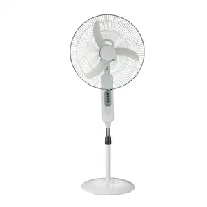 16 "stand fan elektrikli ve DC fonksiyonu şarj edilebilir pil fan