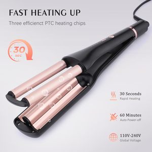 4 réglages de température <span class=keywords><strong>Fer</strong></span> à friser en céramique à trois barils Boucles longue durée <span class=keywords><strong>sans</strong></span> frisottis pour tous les types de cheveux - Product Image 4