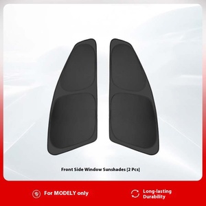 8 Pcs a Set Front Windshield <b>Shade</b> Mesh Privacy Curtain Heat Insulation Foldable Single Color for Model Y - Product Image 4