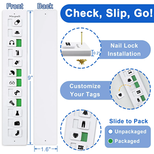Travel Packing List Reminder 24 Adjustable Sliders Portable Reminder Tool for Luggage Airplane <b>Flight</b> Waterproof and Durable - Product Image 6