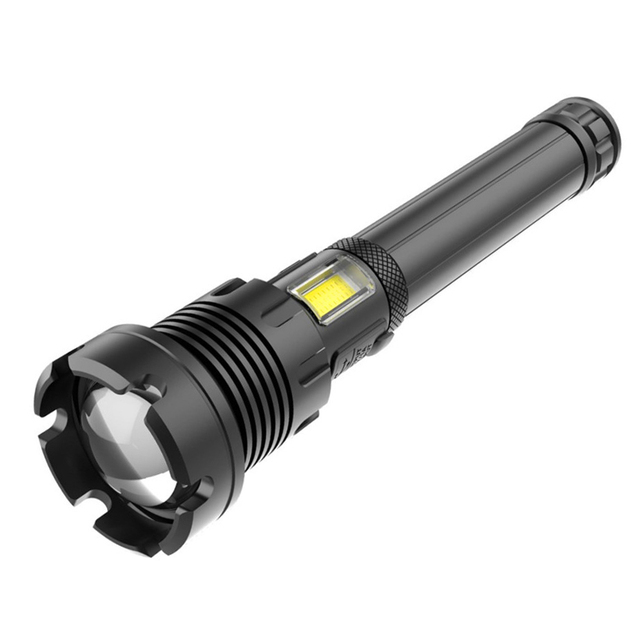 Factory Wholesale Aluminum Alloy Handheld Zoom Torch High Lumen Rechargeable Cob Led Super Bright P90 Flashlight