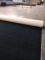 Moquette de luxe ignifuge en nylon noir et blanc pour salles de banquet sur mesure, cinémas et hôtels, de haute qualité