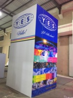 Stand d'exposition de 20x20 pieds, stand d'exposition, boîte à lumière LED, idées de kiosques de congrès et de salons rétroéclairés