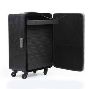 Neues Produkt Luxus Samt Trolley Schmucke tui Reise Schmucks cha tulle Display Pu Leder Rädern tragen Schmuck Reise box - Product Image 6