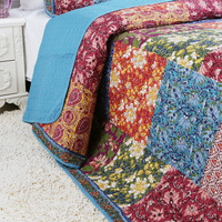 Ensemble de couette moelleux, ensemble d'impression matelassé matelassé, couvre-lit de climatiseur américain matelassé trois pièces