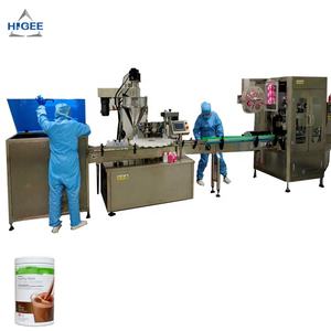 500ml <strong>Protein</strong> <strong>Powder</strong> Shake Bottle Automatic Filling Sealing Machine <strong>Whey</strong> <strong>Protein</strong> <strong>Powder</strong> Filling Machine With Sticker Labeller - Product Image 4