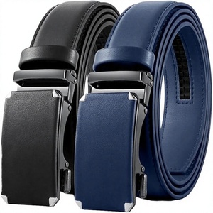 Ceinture habillée pour homme en cuir de vachette de qualité supérieure avec boucle automatique en cuivre – Ajustable, étanche, livrée en coffret cadeau - Product Image 3