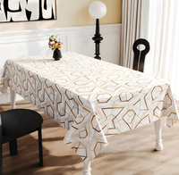 Nappe en PVC à motif géométrique marbré, imperméable, anti-taches, lavable, en vinyle, taille personnalisée pour la maison, l'hôtel, la décoration de banquet