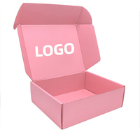 Rosa Niedriger MOQ Wellpappe Recycelbare Biologisch Abbaubare Geschenkverpackung Schuhe Kleidung Schaumstoffgefütterte Versandtasche