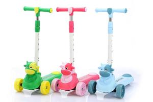 Trottinette pour enfants à <span class=keywords><strong>3</strong></span> roues lumineuses, siège pliable réglable, planche à roulettes, trottinette à pousser pour enfants, trottinettes pliables pour bébés - Product Image 6