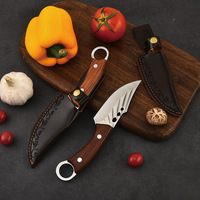 Couteau à viande forgé en acier inoxydable 4Cr13, couteau à fruits, couteau à steak pour barbecue, couteau à bœuf et agneau, outil d'extérieur pour dépecer les os