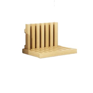 Wood Rhythm <b>Wall</b> Mounted Folding <b>Shoe</b> Bench Solid Wood Entryway Storage <b>Rack</b> Natural Color HXD0053 - Product Image 4