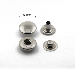 Bottoni per borsa di alta qualità a forma rotonda da 12.5mm a quattro parti in acciaio inossidabile con bottoni a molla per la pelle - Product Image 2